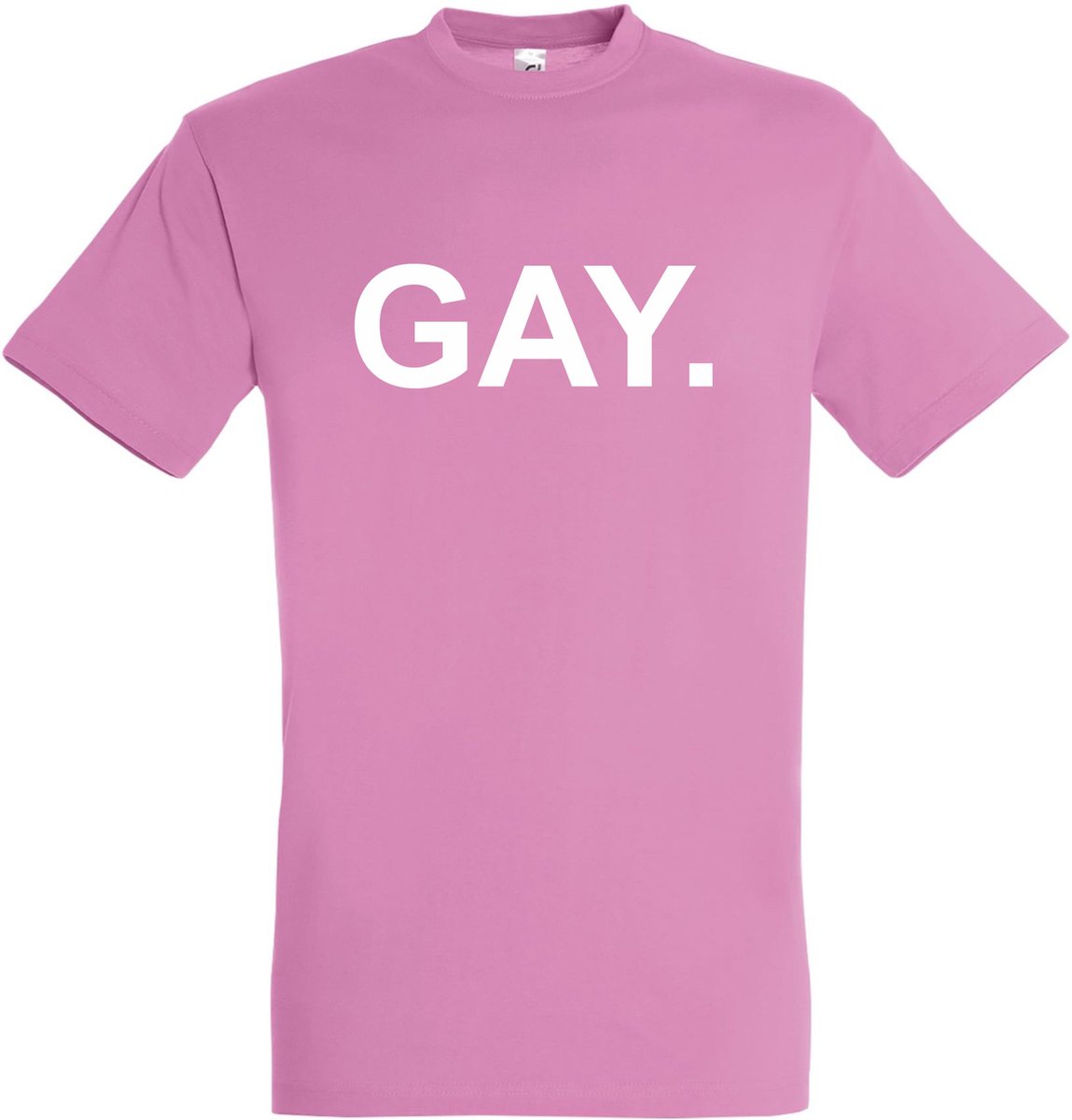 T-shirt Gay. | Regenboog vlag | Gay pride kleding | Pride shirt | Roze | maat M